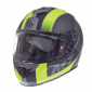 CASQUE INTEGRAL MT RAPIDE OVERTAKE GRIS/JAUNE FLUO MAT L (CALOTTE FIBRE SIMPLE ECRAN PINLOCK READY) 3700948189863