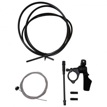 LEVIER POUR TIGE DE SELLE TELESCOPIQUE SATORI ALU NOIR FIXATION CINTRE VTT (LIVRE AVEC CABLE) 3700948204047