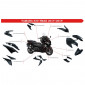 CARROSSERIE/CARENAGE MAXISCOOTER ADAPTABLE YAMAHA 530 TMAX 2017>2019 NOIR BRILLANT (KIT 15 PIECES) -P2R- 3700948195185