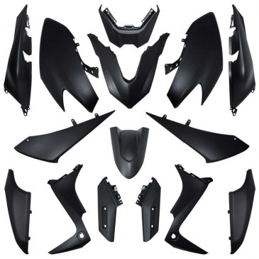 CARROSSERIE/CARENAGE MAXISCOOTER ADAPTABLE YAMAHA 530 TMAX 2017>2019 NOIR MAT (KIT 15 PIECES) 3700948195192