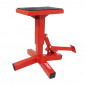 LEVE/PONT MOTO CROSS P2R STAND A PEDALE ACIER ROUGE (HAUTEUR min 320mm/max 400mm) 3700948195550