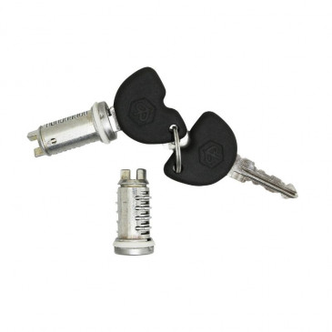 KEY CYLINDER SET "PIAGGIO GENUINE PART" 50-125 FLY 2005>, LIBERTY 1998>2013, 50 TYPHOON 2010>, ZIP 50 2000> -5735125-