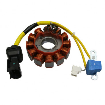 STATOR KOKUSAN ORIGINE PIAGGIO 125 MP3 2007>, BEVERLY 2005>, X8 2004>, X9 2003>, X10 2012>, X-EVO 2007>, VESPA GTS 2007>/GILERA 125 NEXUS 2007>, RUNNER 4T 2005>/APRILIA 125 ATLANTIC 2003 -639727-