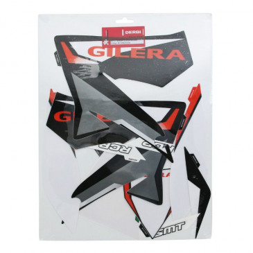 AUTOCOLLANT/STICKER/KIT DECORS ORIGINE PIAGGIO GILERA 50 SMT, RCR 2011>2012 NOIR/GRIS/ROUGE -86745800W0N-