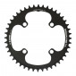 CHAINRING FOR E-BIKE - SINGLE 44teeth Ø104 BLACK TA E-ONE 4 ARMS ALU 7075 FOR BOSCH / BROSE / YAMAHA / GIANT / SHIMANO E-STEPS TA E-ONE 3662458017510