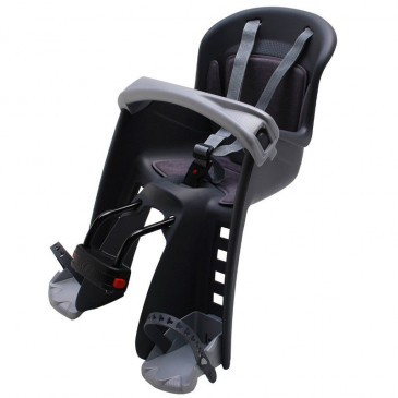 CHILD SEAT-FRONT- POLISPORT ON HEADTUBE - BILBY JUNIOR GREY+ GREY CUSHION (9 > 15Kgs) APPROVED EN 14344 5604415027765