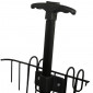 FRONT/REAR BASKET -STEEL WIRE- P2R BLACK WITH HANDLE- FITS TO YOUR CARRIER WITH DOUBLE HOOKS (Lg35xL26xH35) FOLSABLE HANDLE 3700948074886