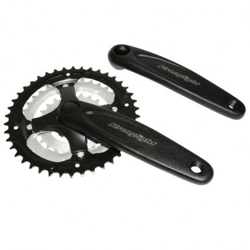 CHAINSET FOR MTB- STRONGLIGHT ARGOS 8/9 Speed -ALUMINIUM- -SILVER- FIRST RING BLACK 170mm 42-34-24 (BOTTOM BRACKET 113mm)REMOVABLE CHAINRINGS 3700223711093