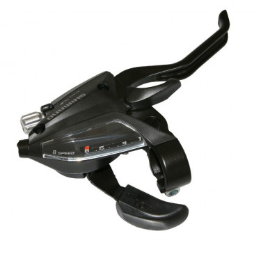 LEVIER/MANETTE VTT PATIN SHIMANO STEF500 DROIT 8V. NOIR V-BRAKE 2 DOIGTS 4524667415039