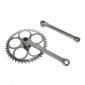 CHAINSET FOR URBAN BIKE- P2R STEEL- CHROME -COTTERED- 170mm WITH 46T.CHAINRING - CHAIN 3.30 42157440K0001