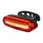 ECLAIRAGE VELO / TROTTINETTE USB AVANT BLANC SUR CINTRE OU ARRIERE ROUGE SUR TIGE DE SELLE COB 16 LEDS NOIR 3700948094808