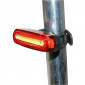 ECLAIRAGE VELO / TROTTINETTE USB AVANT BLANC SUR CINTRE OU ARRIERE ROUGE SUR TIGE DE SELLE COB 16 LEDS NOIR 3700948094808