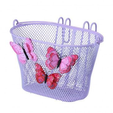 PANIER AVANT ENFANT BASIL JASMIN VIOLET ACIER POUR 12 A 20 POUCES FIXATION CROCHETS (26x16x15 cm) 8715019301346