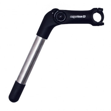 QUILL STEM FOR URBAN BIKE- ERGOTEC OCTOPUS - ADJUSTABLE FOR BAR Ø 25.4mm L 110mm BLACK (stem tube 230mm) 4016538094660