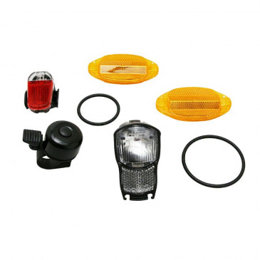 ECLAIRAGE VELO A PILE KIT HOMOLOGUE POUR VELO (LIVRE AVEC PILE) 3700948150054