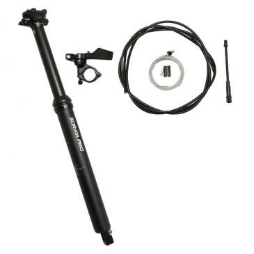 DROPPER SEATPOST FOR MTB - SATORI -- P2R ALUMINIUM BLACK Ø. 31,6 L460mm-TRAVEL 150mm (ADJUSTMENT BY CABLE- ON HANDLEBAR) 3700948105801