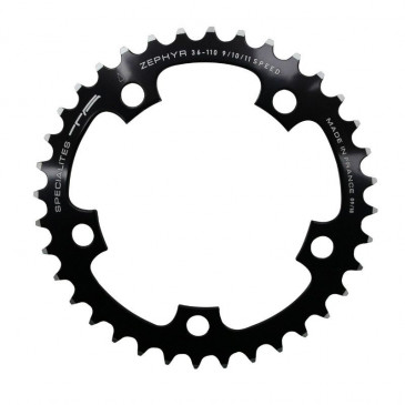 PLATEAU ROUTE 5BRA D.110 TA ZEPHYR 36DTS INTERIEUR NOIR ALU 7075 TYPE SHIMANO 9/10V. 3662458001656