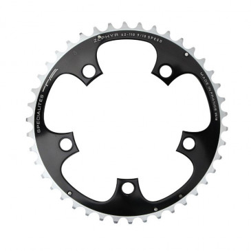 PLATEAU ROUTE 5BRA D.110 TA ZEPHYR 40DTS EXTERIEUR NOIR ALU 7075 TYPE SHIMANO 9/10V. 3662458002134