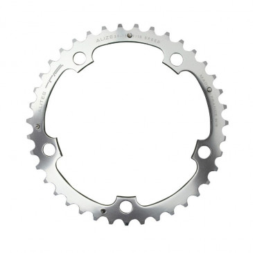 PLATEAU ROUTE 5BRA D.130 TA ALIZE TRIPLE 39DTS MILIEU ARGENT ALU 7075 TYPE SHIMANO 8/9/10V. 3662458002776