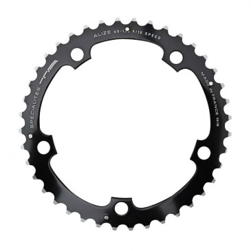 PLATEAU ROUTE 5BRA D.130 TA ALIZE TRIPLE 42DTS MILIEU NOIR ALU 7075 TYPE SHIMANO 8/9/10V. 3662458002851