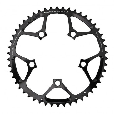 PLATEAU ROUTE 5BRA D.110 TA SYRIUS 51DTS EXTERIEUR NOIR ALU 7075 TYPE SHIMANO 10/11V. 3662458006200