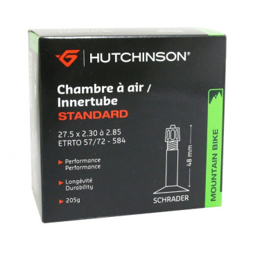 CHAMBRE A AIR VELO 27.5 x 2.30-2.85 HUTCHINSON VALVE STANDARD 48mm 205g 3248382056971