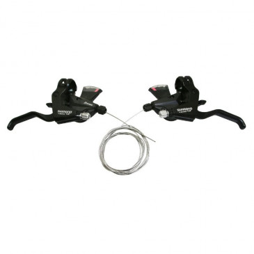 SHIFTERS SET FOR MTB - SHIMANO ALTUS M310 3x8 SPEED. BLACK FOR V-BRAKE (PAIR) 4550170386856