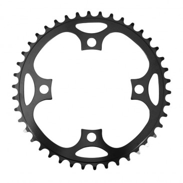 CHAINRING FOR E-BIKE -4 ARMS- SINGLE 42T. Ø.104 BLACK ALUMINIUM P2R (for BOSCH SYSTEM 1st and 3rd GENERATION - COMPATIBLE BROSE) 0000003526866