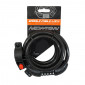 ANTIVOL VELO SPIRAL A COMBINAISON NEWTON DIAM 12mm L 1,50M (AVEC SUPPORT) 3700948116494