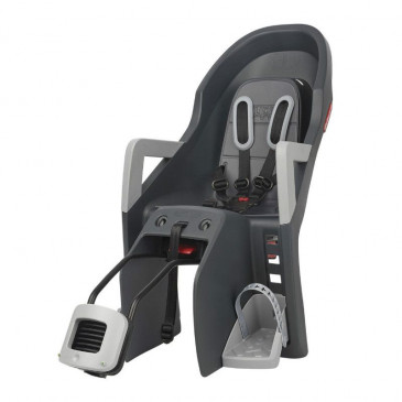 CHILD SEAT - REAR- POLISPORT - ON FRAME - GUPPY MAX GREY/GREY CUSHION (9 > 22Kgs) APPROVED EN 14344 5604415080227