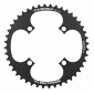 CHAINRING FOR E-BIKE - SINGLE 44teeth Ø104 BLACK TA E-SINGLE 4 ARMS ALU 7075 FOR BOSCH / BROSE / YAMAHA / GIANT / SHIMANO E-STEPS TA E-ONE 3662458017442