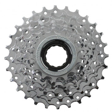 FREEWHEEL 7 Speed SUNRACE 13-28 indexed - CHROME (IN A BOX) 4710944225235