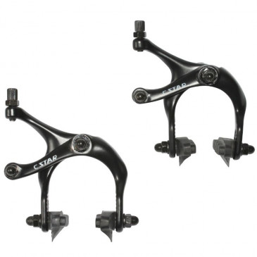 BRAKE CALIPER- FOR ROAD BIKE/FIXIE NEWTON -ALUMINIUM- BLACK ANODISED FOR 700 WHEEL (PAIR) 3700948070970