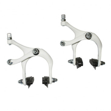 BRAKE CALIPER- FOR ROAD BIKE/FIXIE WHITE FOR 700 WHEEL (PAIR) Height 45-59 mm 3700948168530