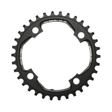 PLATEAU VTT 4BRA D.104 POUR SRAM XO1 STRONGLIGHT 34DTS MONO NOIR ALU 7075 11V. NARROW WIDE - EPAISSEUR 5mm 3700223713660