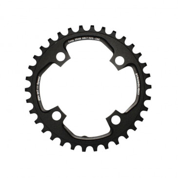 PLATEAU VTT 4BRA D.94 POUR SRAM X01 STRONGLIGHT 34DTS MONO NOIR ALU 7075 11V. NARROW WIDE - EPAISSEUR 5mm 3700223713622