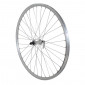 WHEEL FOR TREKKING BIKE- 700X35 FRONT ER10 - FULL ALUMINIUM DOUBLE-WALLED - SILVER -QUICK RELEASE- 3660429072148