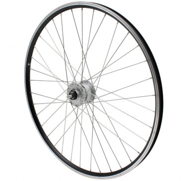 ROUE VTC PATIN 700 x 35 - 28" ER10 NOIR AVANT MOYEU ECROU SHIMANO DYNAMO DH2N 6 VOLT-2.4W (ECLAIRAGE AVANT) JANTE 19C 3660429072292