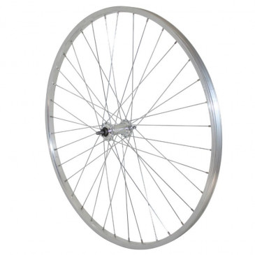 ROUE VTC / CITY PATIN 700 x 28 - 35 AVANT JANTE ET MOYEU ALU AXE PLEIN (VENDU AVEC ECROU 9X100) JANTE 19C 3660429071134