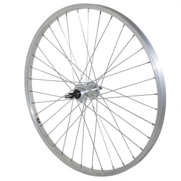 ROUE VTT PATIN 24" ALU ARRIERE MOYEU ALU AXE PLEIN ROUE LIBRE 7/6V (VENDU AVEC ECROU 10X100) JANTE 21C 3660429086930