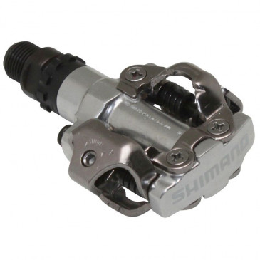 PEDALE VTT AUTOMATIQUE SHIMANO M520 SPD ARGENT AVEC CALES (PAIRE) 4524667060468