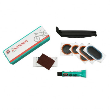 REPAIR KIT - FOR BICYCLE INNER TUBE- TIP TOP TT05 IN BOX (2 PATCHS F0 15mm + 1 F1 25mm + 1 F2 45x15mm+ 1 F2 Blue reinf + GLUE 5g + SANDING PAPER + 2 TYRE LEVERS) WITH USER MANUAL 4003115060194