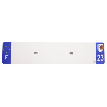 BANDE PLAQUE AUTO 520x110 POUR PVC VIERGE DEP. 23/EURO (VENDU A L'UNITE) 3700948117866