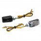 TURN SIGNAL (UNIVERSAL) REPLAY MICRO 6 LEDS TRANSPARENT/BLACK -CEE APPROVED- (PAIR) (L 27mm / H 17mm / Wd 18mm) 3700948032398