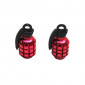 VALVE CAP-SCHRADER - REPLAY "GRENADE" RED (PAIR) 3700948030615