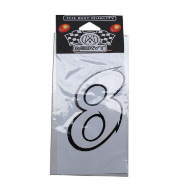 STICKER MERYT - MEDIUM NUMBER 8 WHITE (H11cm) 3700948131527