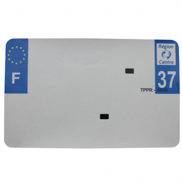 PLASTIC STRIP FOR BLANK PVC LICENSE PLATE (MOTORBIKE FORMAT 210X130)-DEPT 37/EUROPE (SOLD PER UNIT) 3700948119273