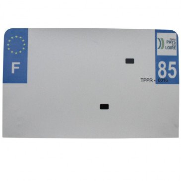 PLASTIC STRIP FOR BLANK PVC LICENSE PLATE (MOTORBIKE FORMAT 210X130)-DEPT 85/EUROPE (SOLD PER UNIT)