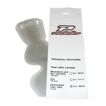 TEAR OFF - for CROSS/ENDURO PROGRIP GOGGLES - 3276 (SOLD PER 7) 0801766019578