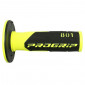 REVETEMENT POIGNEE PROGRIP MOTO OFF ROAD 801 DOUBLE DENSITE FLUO DESIGN JAUNE FLUO/NOIR CLOSED END 115mm (CROSS/MX) (PAIRE) 0801766065537